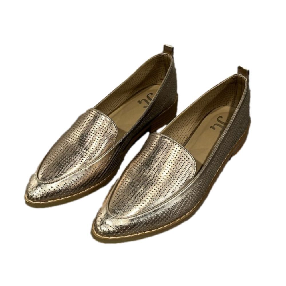 DSW Journee Collection JG Rose Gold Loafers flats bright shine - sz 6